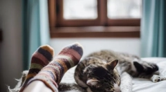 Чому кішка спить у ногах?